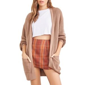 NWT Forever 21 Plaid High-Rise Mini Skort Fall‎ Orange Check Pattern – Small